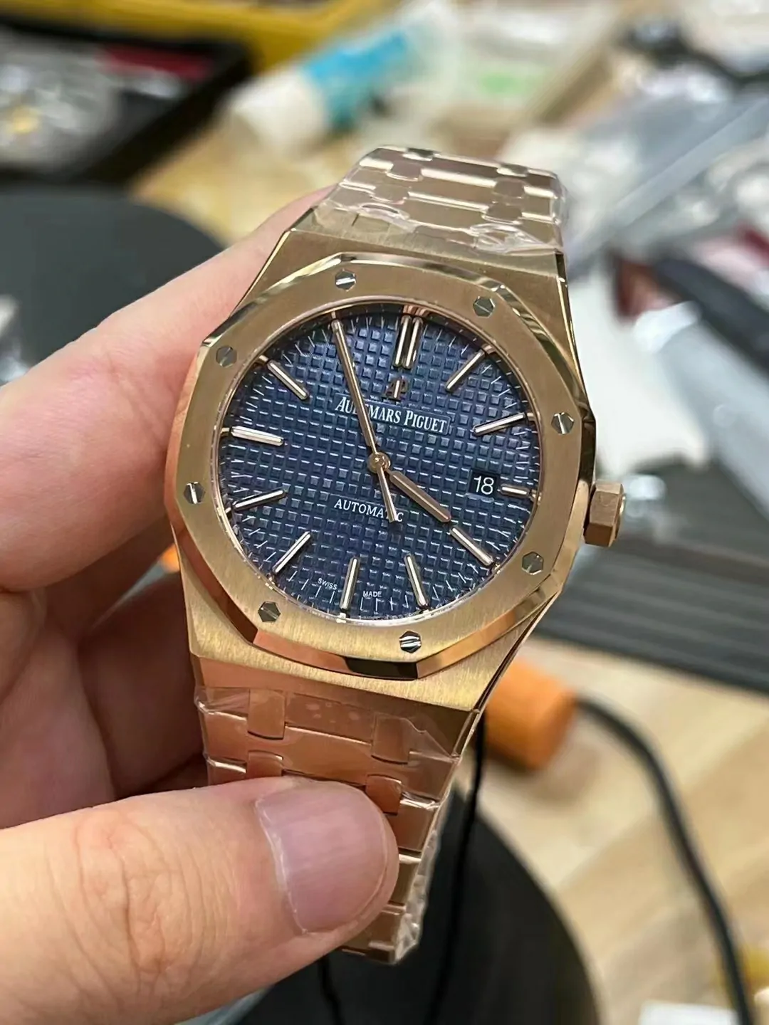 ZF新品一體機超級克隆Royal Oak 41mm 15400 RG Blue