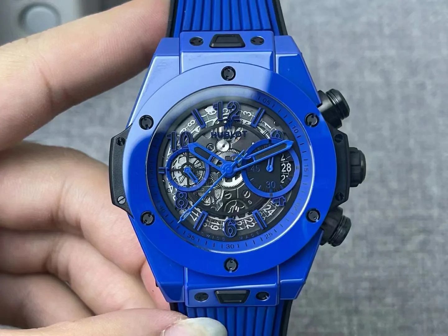 ZF宇舶大爆炸彩色陶瓷Hublot Big Bang Unico Blue Magic Ceramic