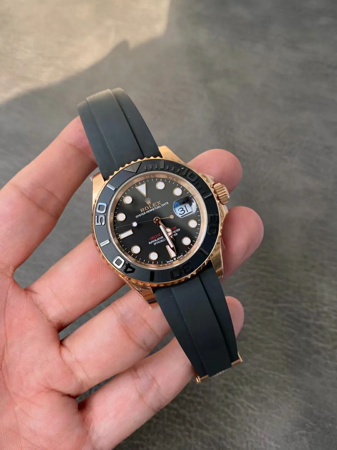 Clean/C廠新品金遊艇Yacht-Master 126655 Black Ceramic Bezel