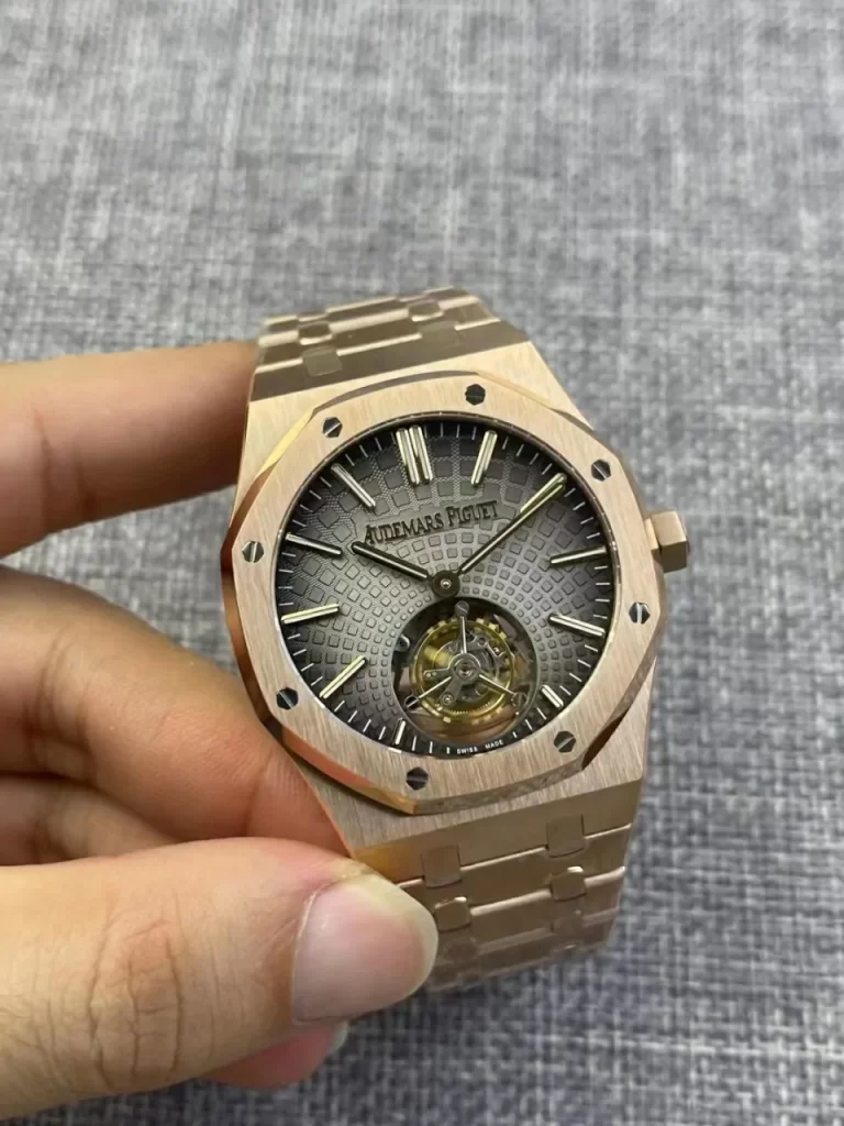 R8F愛彼皇家橡樹陀飛輪Royal Oak RG Tourbillon Gray Dial RG Bracelet