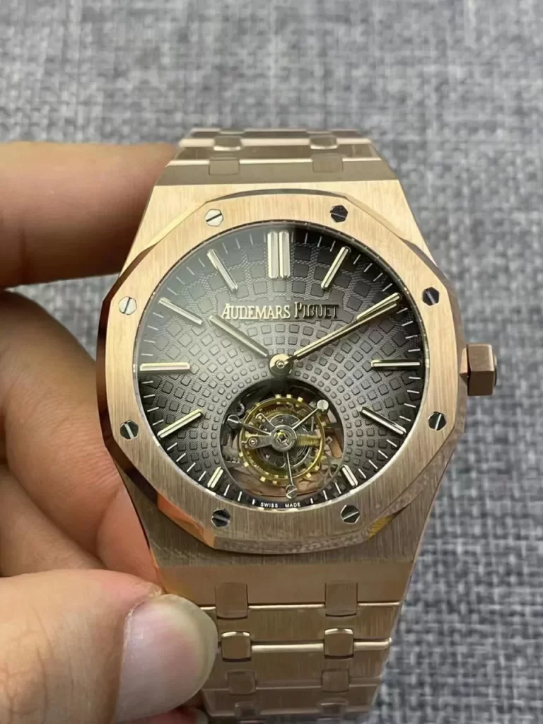 R8F愛彼皇家橡樹陀飛輪Royal Oak RG Tourbillon Gray Dial RG Bracelet