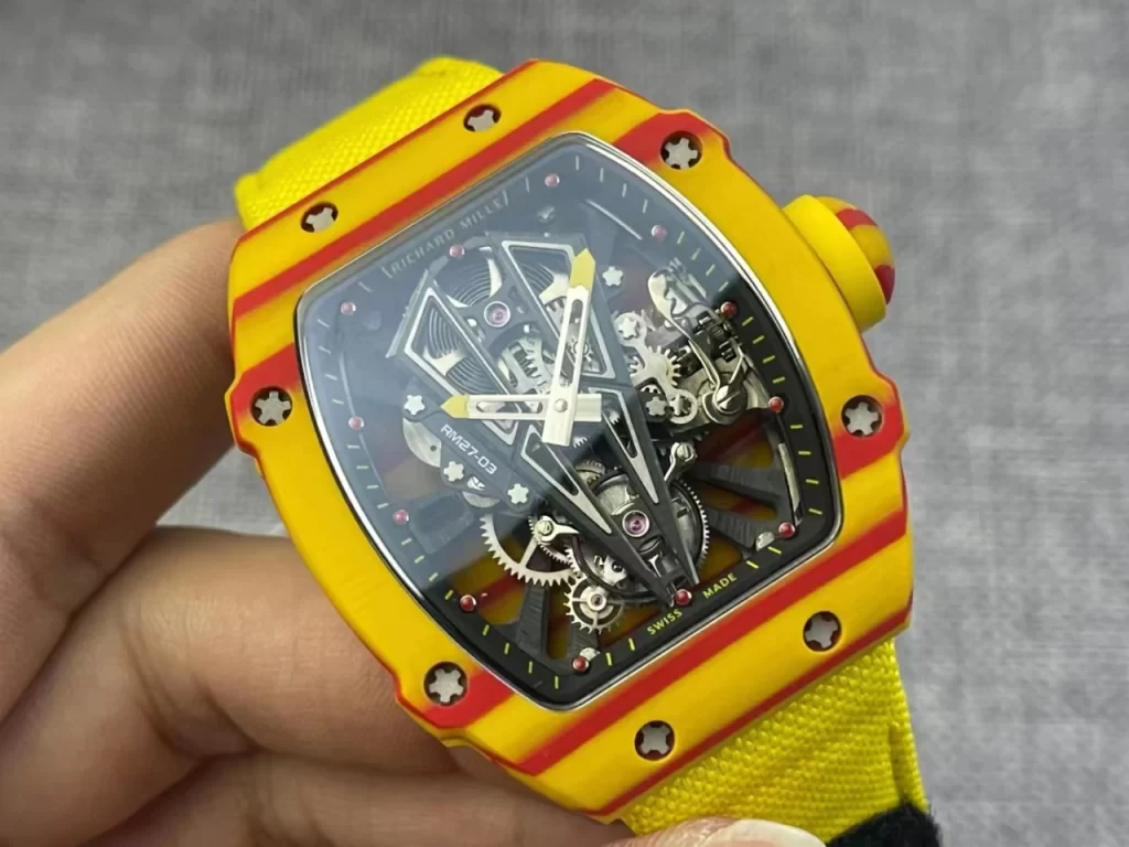 RMF真陀飛輪理查德RM027-03 Real Tourbillon  Orange/Red Carbon Skeleton