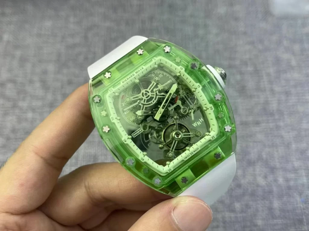 RMF綠色透明RM56-01 Green Transparent Tourbillon Skeleton Dial