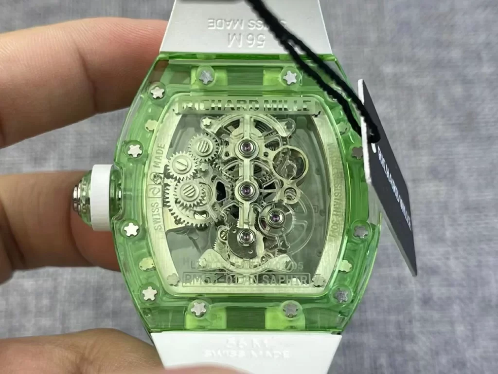 RMF綠色透明RM56-01 Green Transparent Tourbillon Skeleton Dial