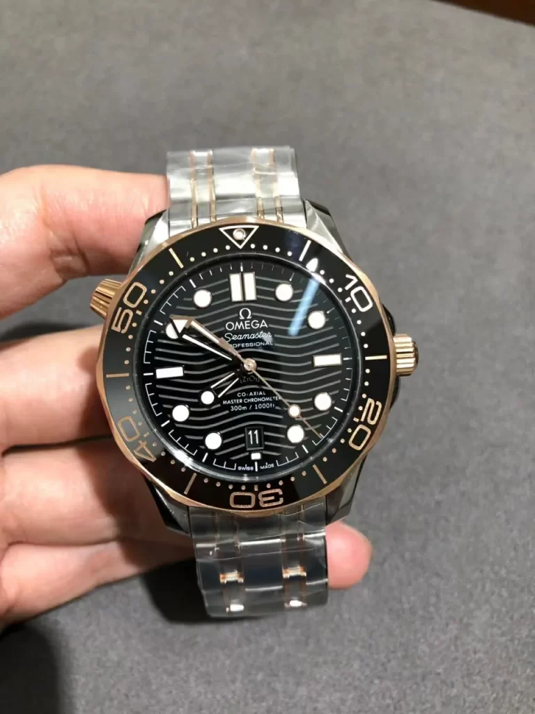 VSF海马间玫瑰金 Seamaster Diver 300M SS/RG  RG Bezel Black Dial