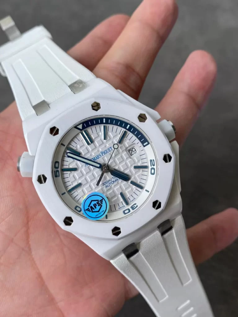 APSF白陶瓷Royal Oak Offshore Diver 15707 White Ceramic SA3120 Super Clone