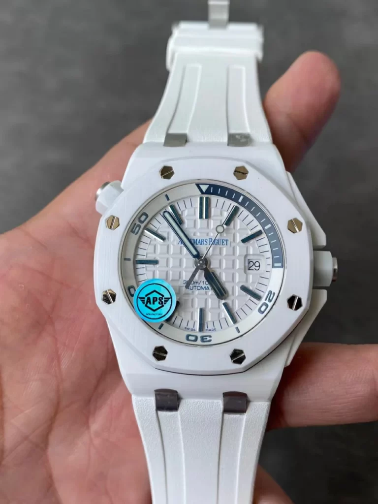 APSF白陶瓷Royal Oak Offshore Diver 15707 White Ceramic SA3120 Super Clone