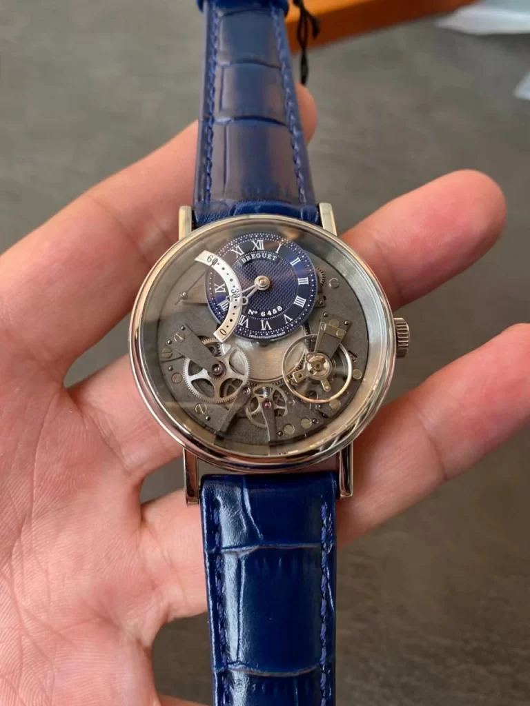 ZF宝玑传世Tradition 7097BB Blue/Gray Dial Blue Leather Strap