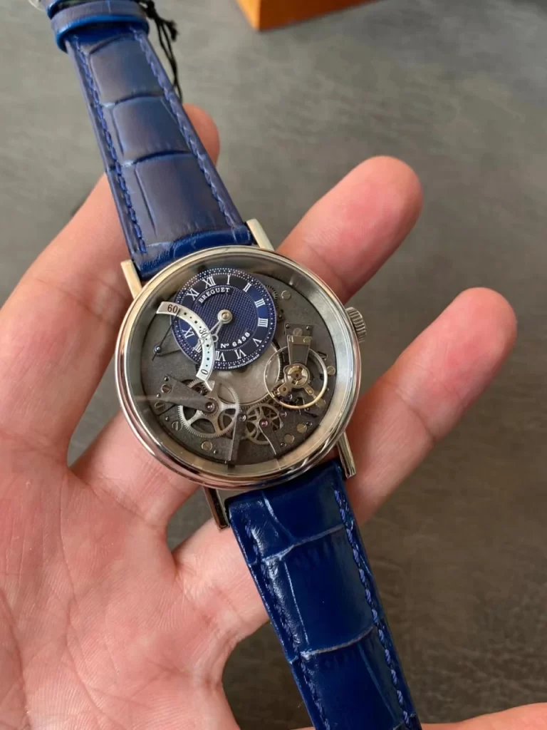 ZF宝玑传世Tradition 7097BB Blue/Gray Dial Blue Leather Strap