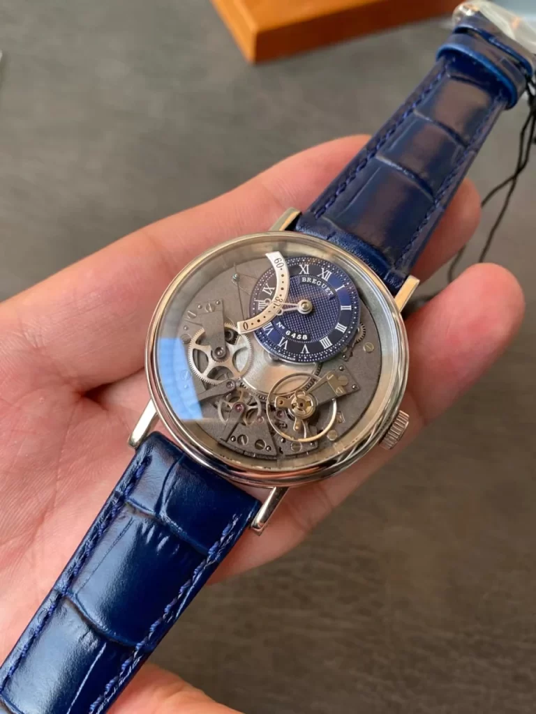 ZF宝玑传世Tradition 7097BB Blue/Gray Dial Blue Leather Strap