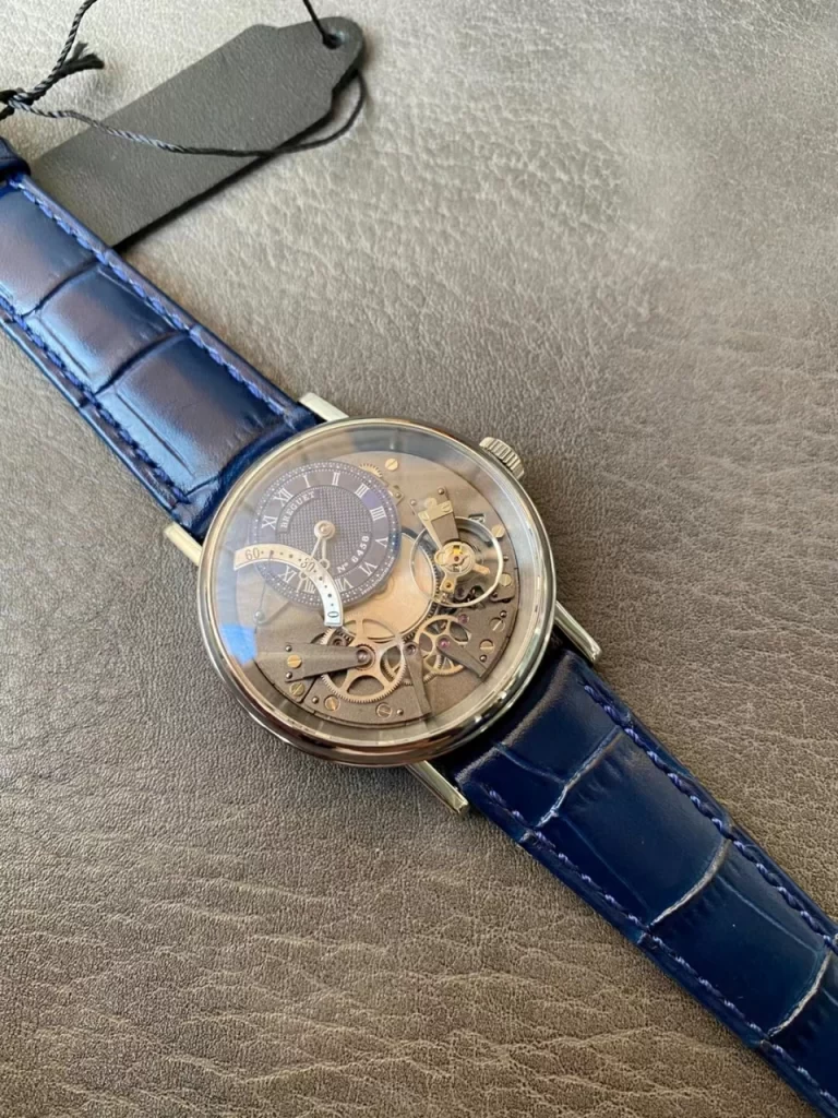 ZF宝玑传世Tradition 7097BB Blue/Gray Dial Blue Leather Strap