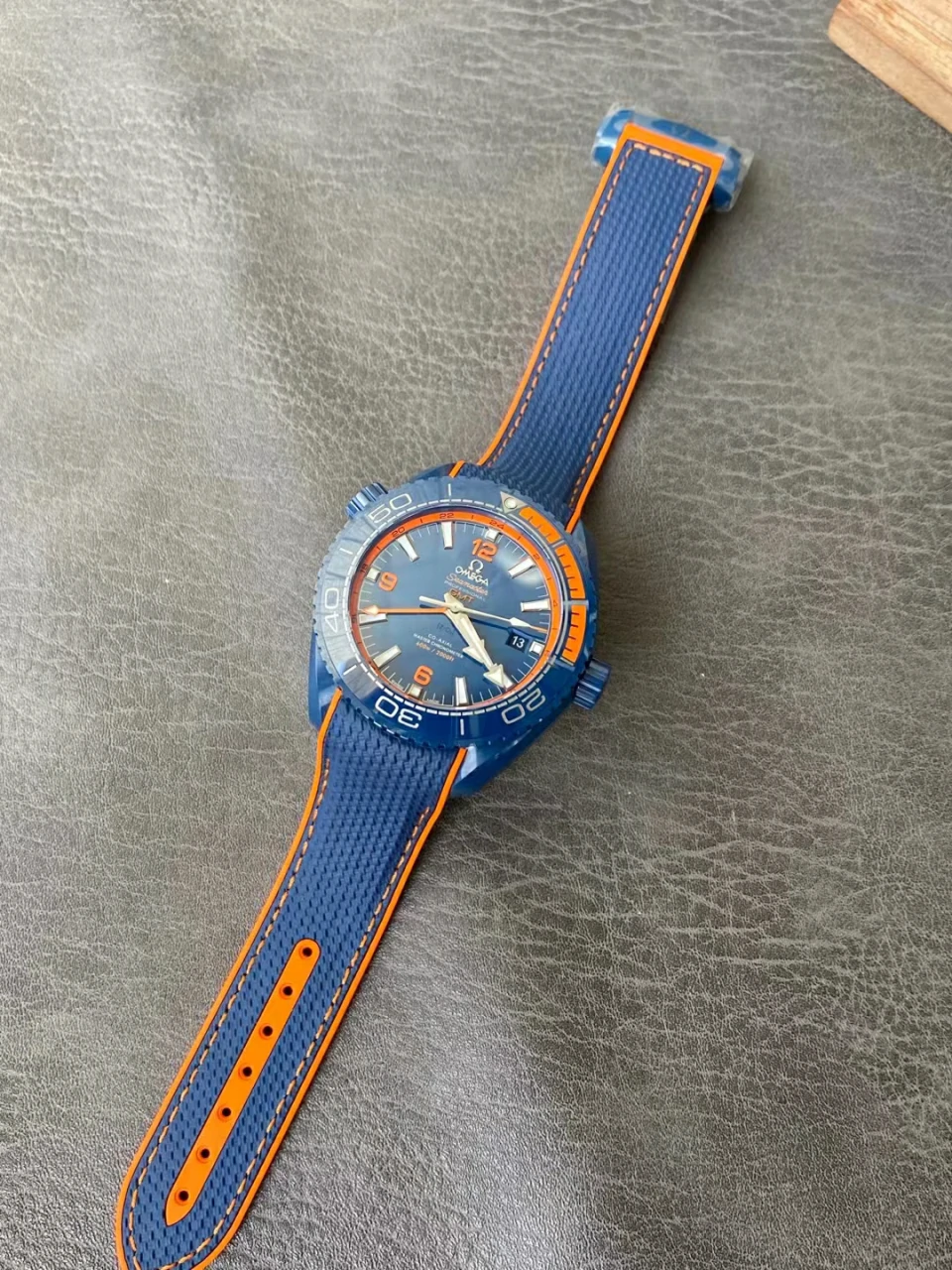 VSF碧海之蓝Planet Ocean 45.5mm Big Blue Real Ceramic Rubber Strap A8906 Super Clone