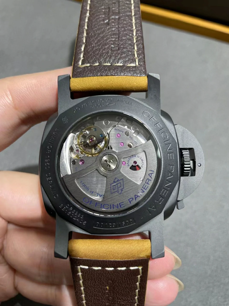 SBF沛纳海PAM441 Real Ceramic Brown Strap P.9001 Super Clone