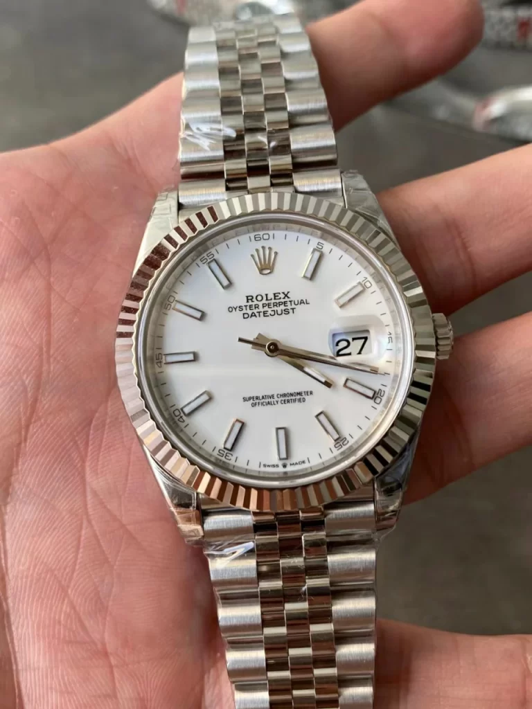 VSF陶瓷白日志41mm DateJust 126334 904L SS  White Dial Jubilee Bracelet