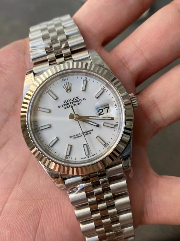 VSF陶瓷白日志41mm DateJust 126334 904L SS  White Dial Jubilee Bracelet