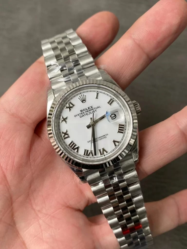 VSF罗马白36mm DateJust 36 SS 116234 904L Steel White Roman Dial Jubilee