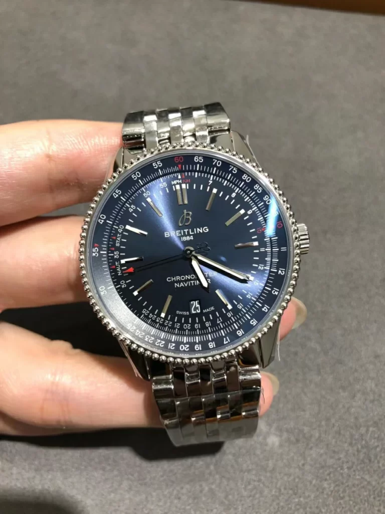 V7F航空计时Navitimer 1 SS 41mm Blue Dial SS Bracelet A2824