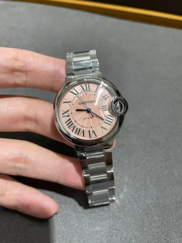 AF蓝气球粉盘Ballon Bleu 33mm Pink Dial SS Bracelet