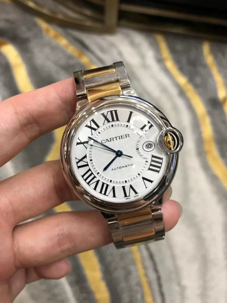 AF大号卡地亚Ballon Bleu 42mm SS/RG White Dial  SS/RG Bracelet