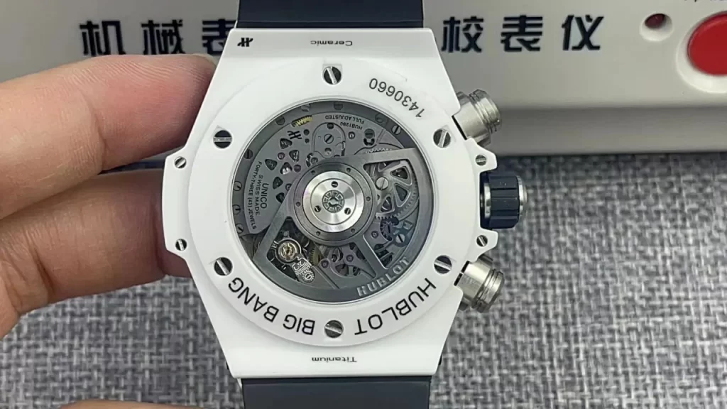 BBF恒宝大爆炸白陶瓷Hublot Big Bang Unico White Ceramic Skeleton Dial Rubber Strap 44mm