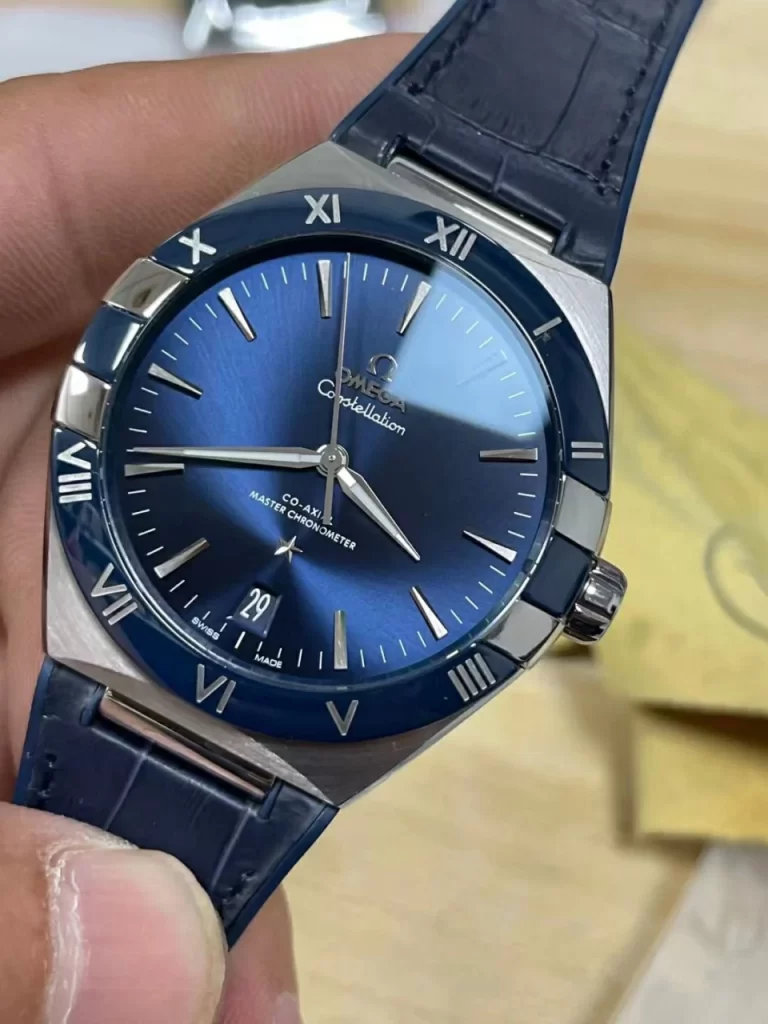 VSF/SBF欧米茄星座Constellation Blue Ceramic Blue Dial Gummy Strap A8900 Super Clone