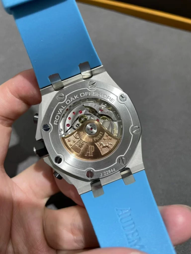 APF皇家橡树离岸Royal Oak Offshore 42mm SS  Light Blue Dial Rubber Strap