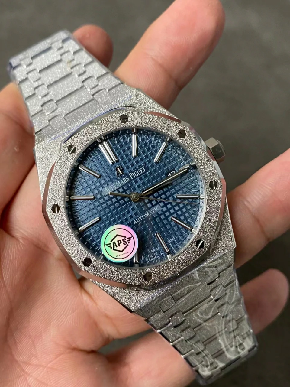 APSF霜金蓝 41mm Royal Oak 15410 Frosted Blue