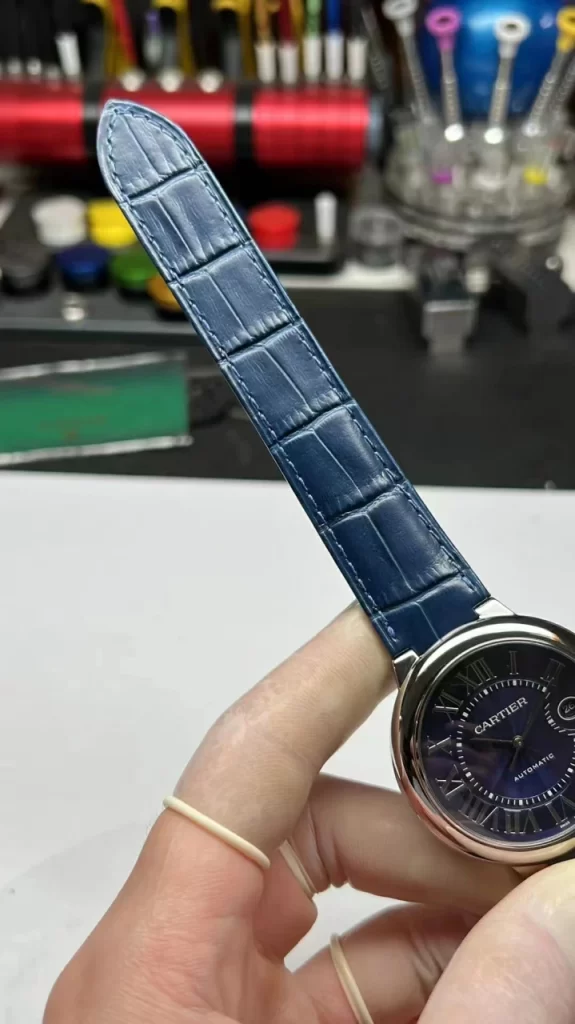 AF蓝气球Ballon Bleu 42mm SS Blue Dial Crocodile Strap