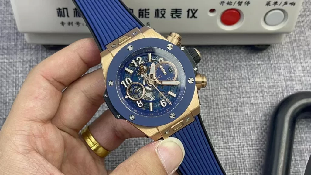 BBF恒宝大爆炸Big Bang Unico Rose gold 45mm  Blue Ceramic Bezel Skeleton Dial