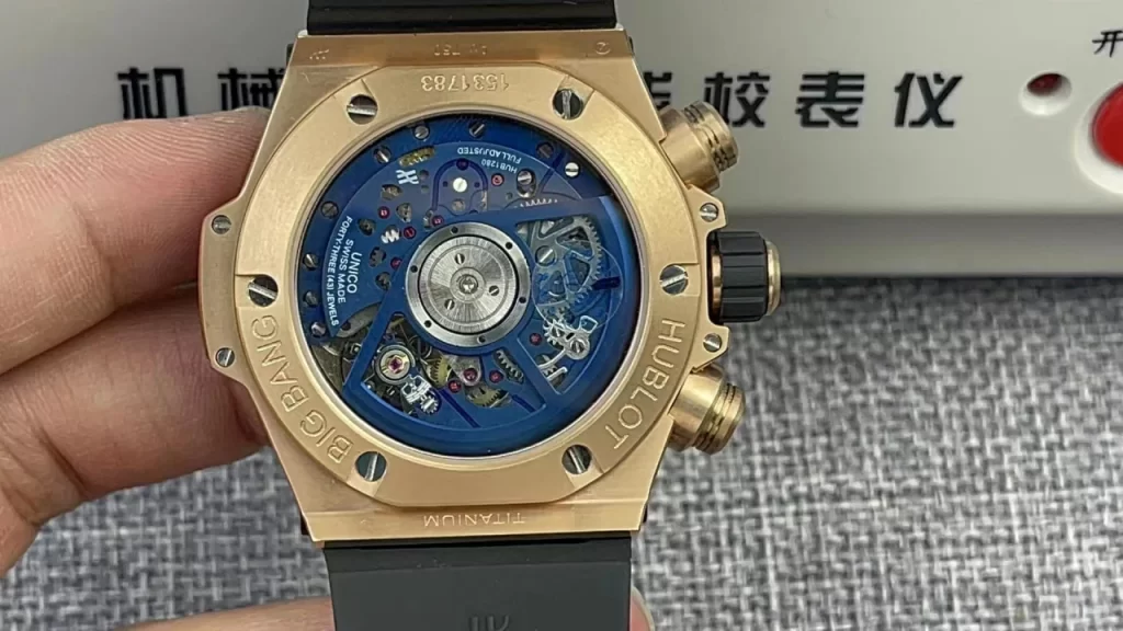 BBF恒宝大爆炸Big Bang Unico Rose gold 45mm  Blue Ceramic Bezel Skeleton Dial