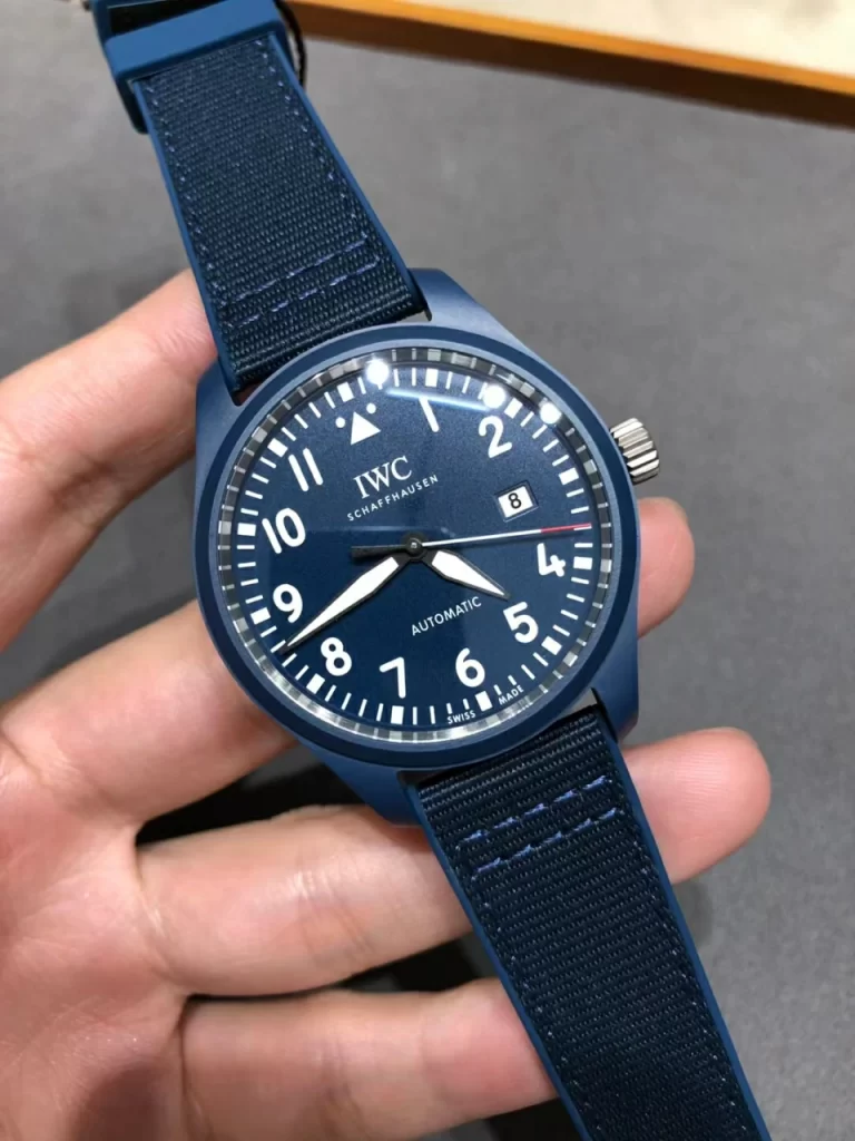 M+马克十八蓝陶瓷Mark XVIII IW328101 Blue Ceramic Blue Dial Nylon Strap