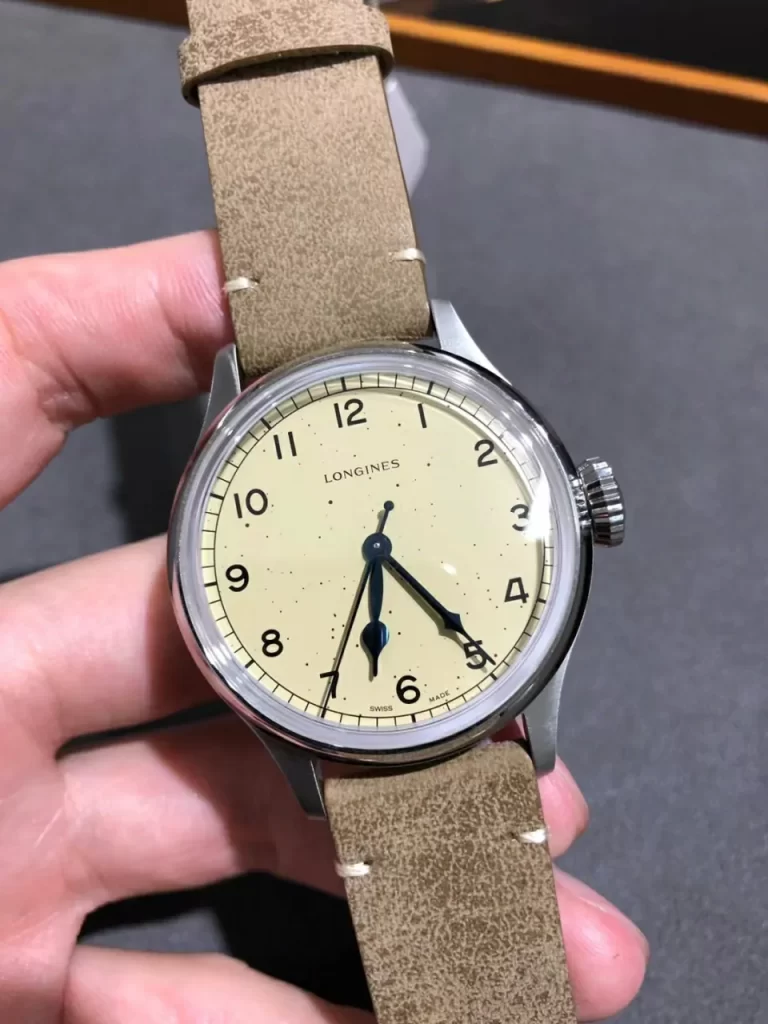 JAF小雀斑Heritage Military SS Cream Dial Leather Strap