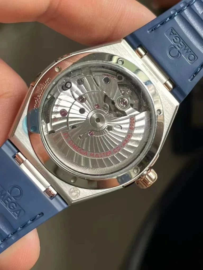 VSF欧米茄星座Constellation Blue Ceramic SS/RG  Blue Dial Gummy Strap A8900 Super Clone