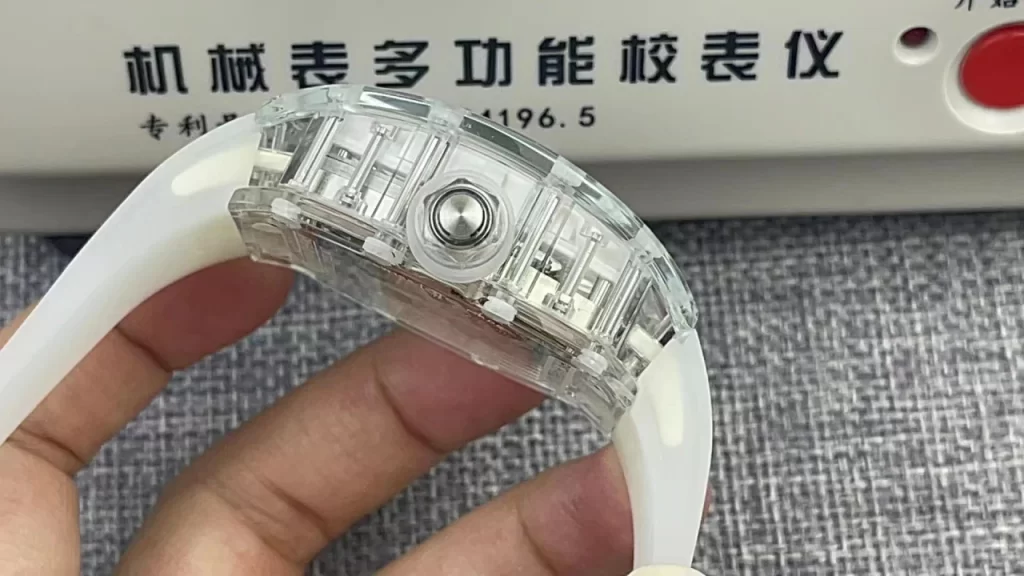 RMF理查德RM56-01 Transparent Tourbillon Skeleton Dial Transparent Rubber Strap