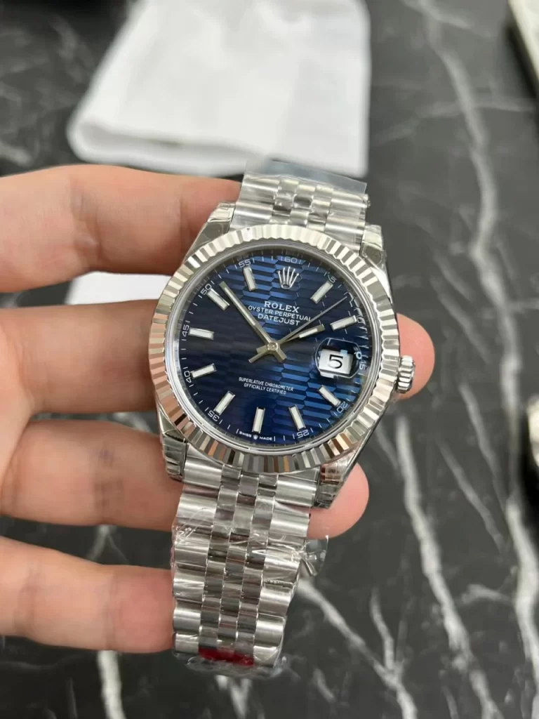 VSF格子蓝DateJust 41MM 126334 Blue Fluted Dial Jubilee Bracelet 丹东3235