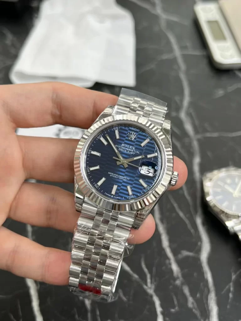 VSF格子蓝DateJust 41MM 126334 Blue Fluted Dial Jubilee Bracelet 丹东3235