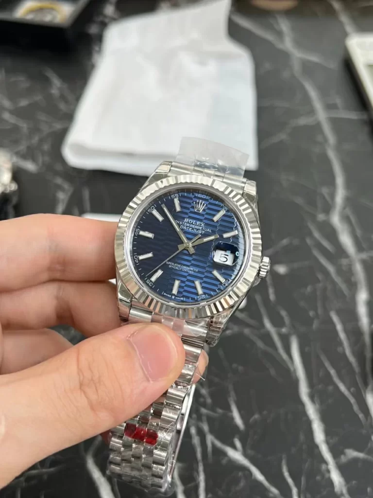 VSF格子蓝DateJust 41MM 126334 Blue Fluted Dial Jubilee Bracelet 丹东3235