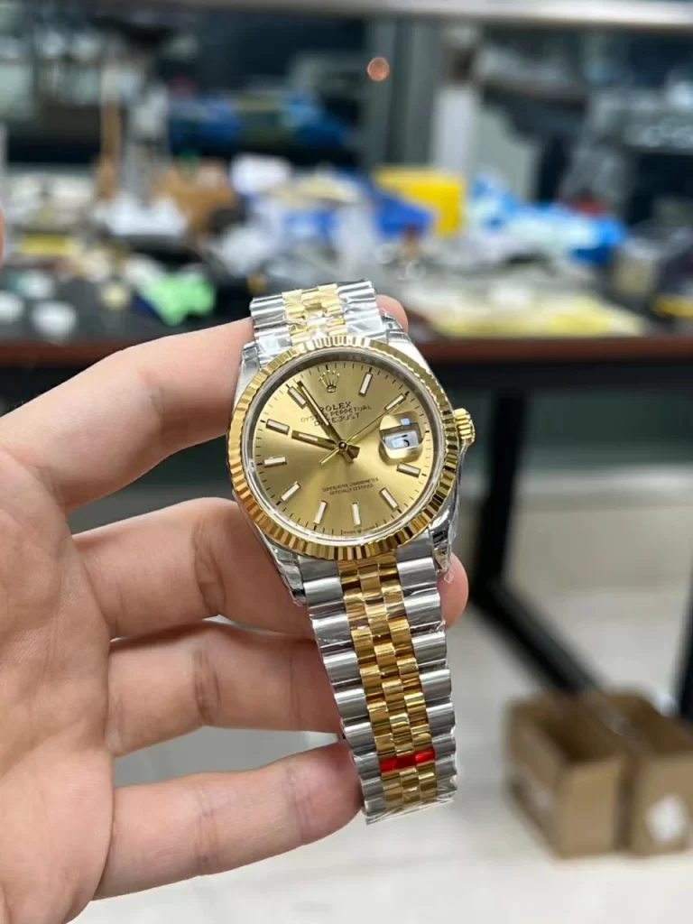 VSF日志不漏白DateJust 36mm 126233 904L Steel YG Stick Dial Jubilee Bracelet