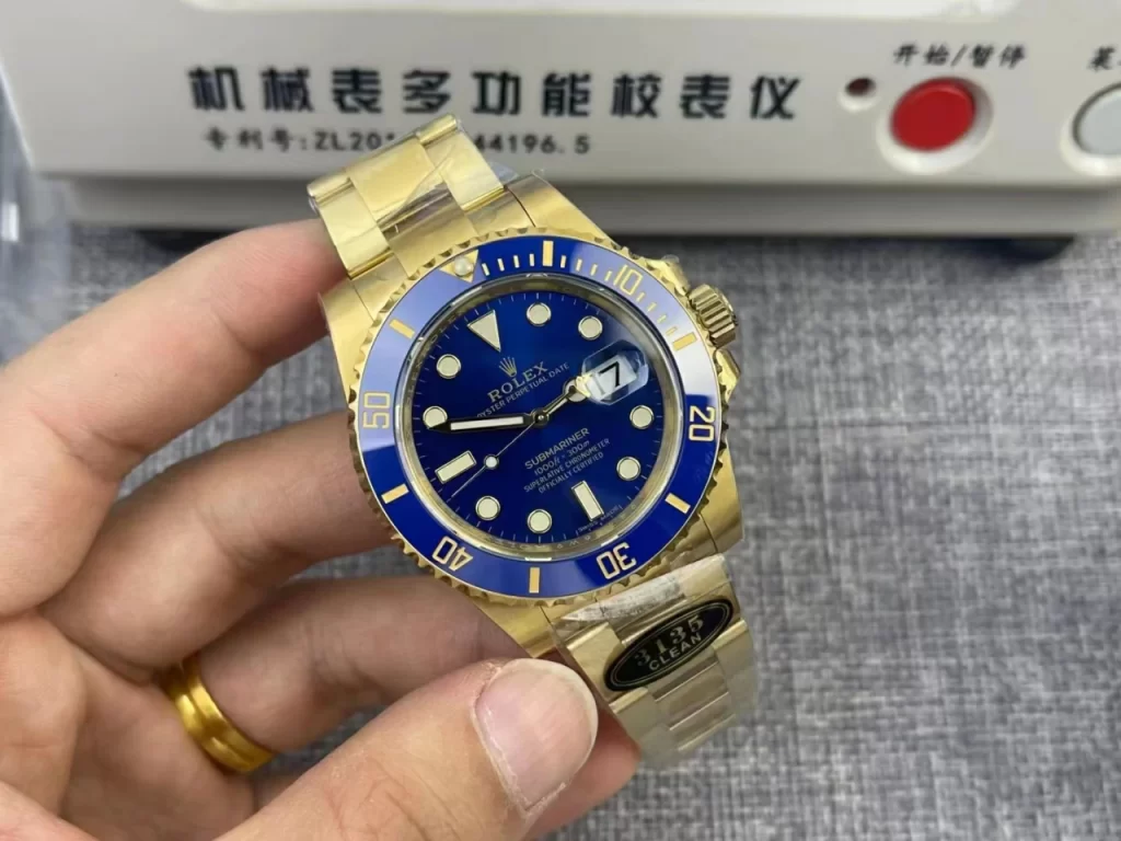 Clean劳力士全金蓝水鬼Submariner 116618 LB Blue Ceramic YG Plated 904L Steel