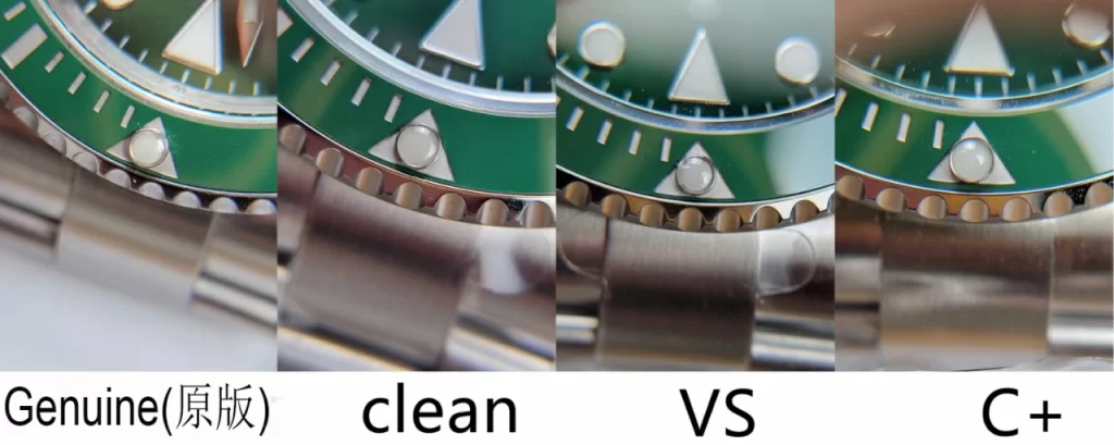 Rolex Submariner The difference between VSF, Clean, C+ BEZEL