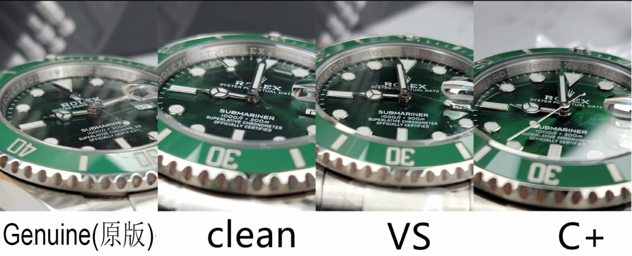 Rolex Submariner The difference between VSF, Clean, C+ pointer