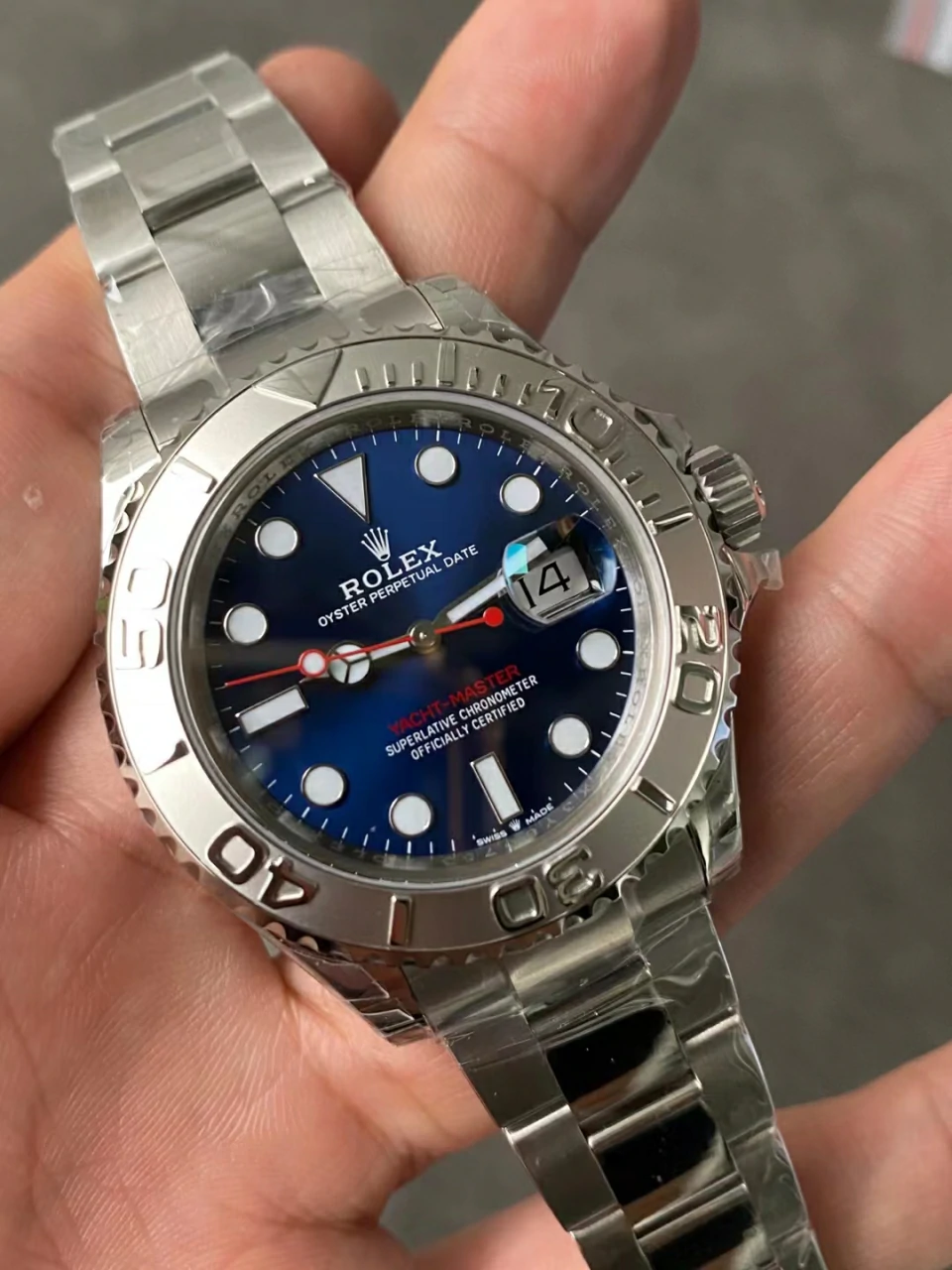 VSF蓝遊艇Yacht-Master 126622 904L Blue SS Bracelet