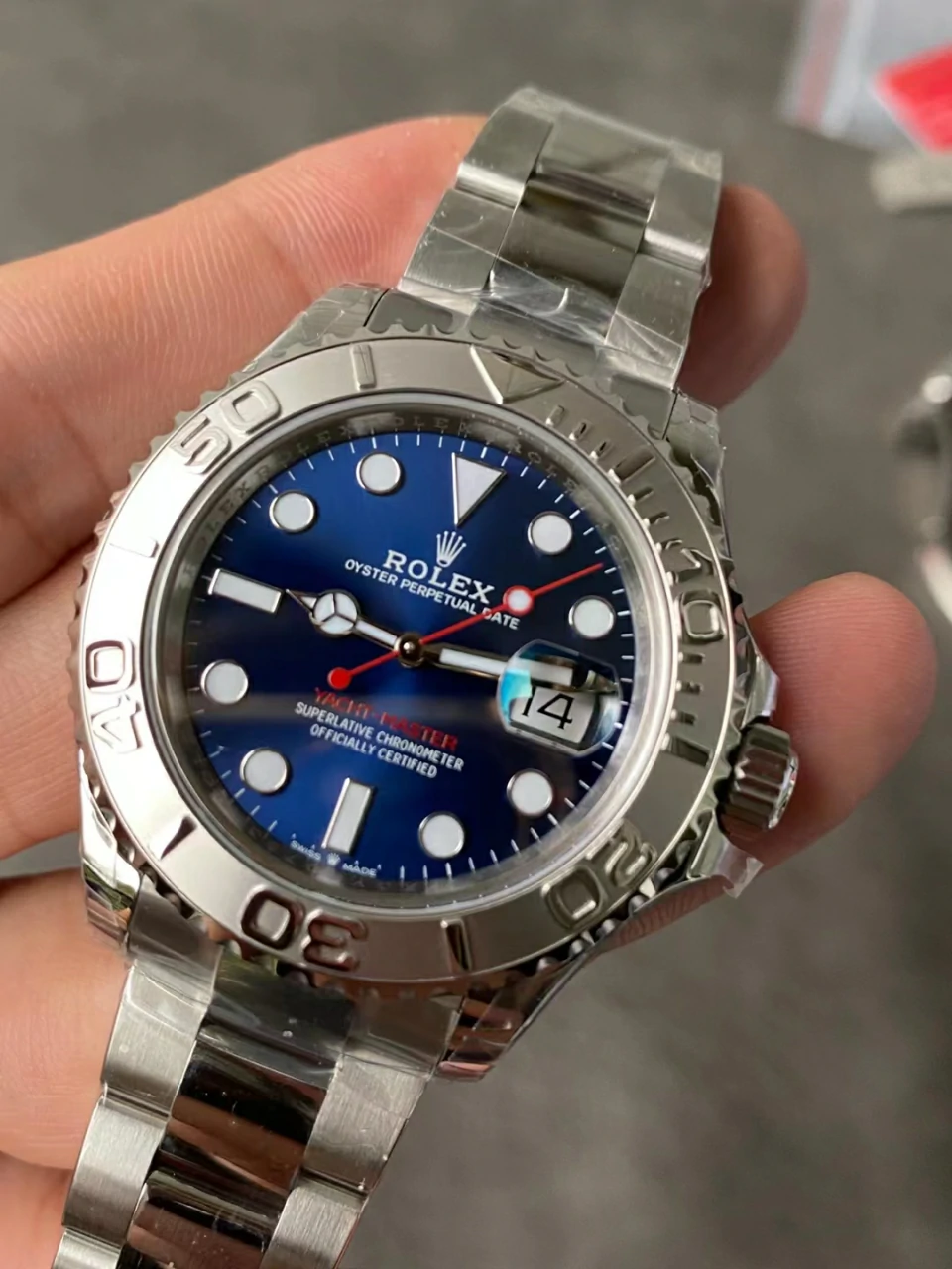 VSF蓝遊艇Yacht-Master 126622 904L Blue SS Bracelet