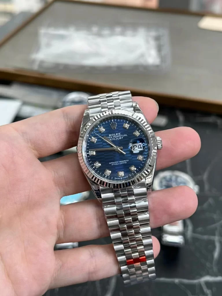 VSF日志蓝面 DateJust 36mm 126234-005 Blue Patterned Dial