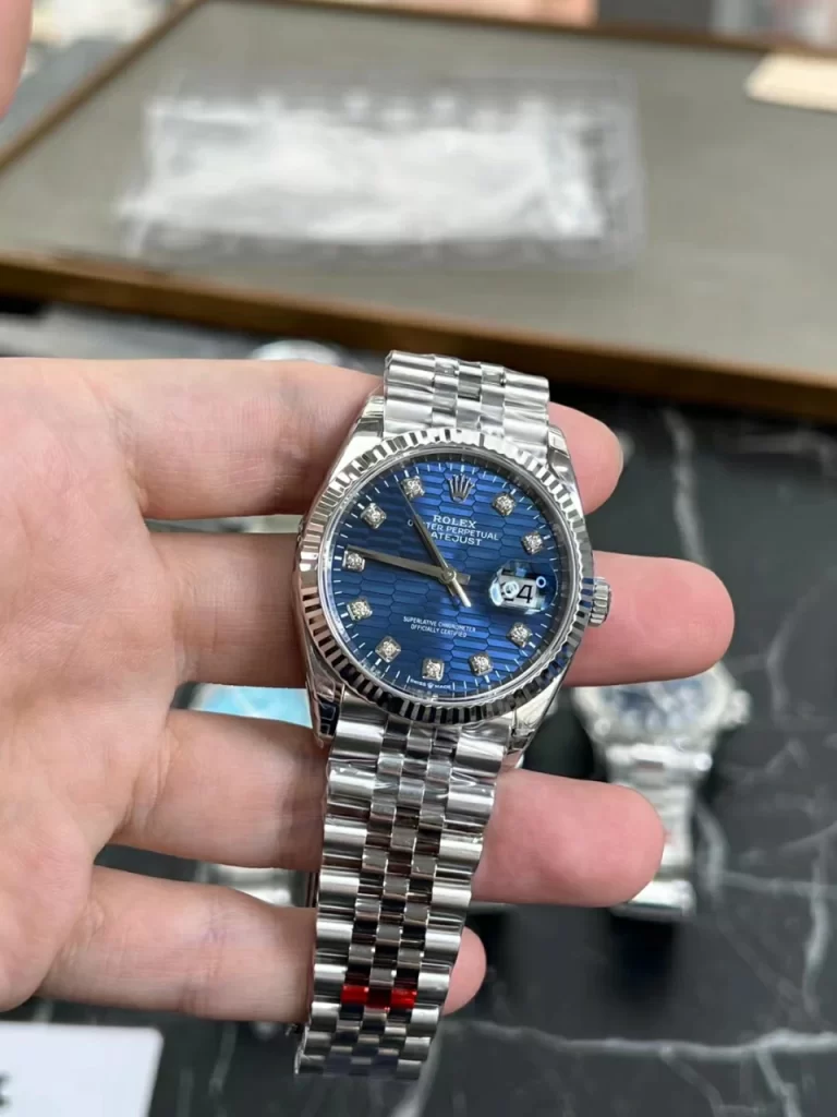 VSF日志蓝面 DateJust 36mm 126234-005 Blue Patterned Dial