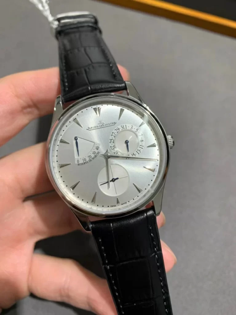 ZF超薄大师小丑一体机Master Ultra Thin Réserve de Marche SS White Dial Leather Strap Super clone