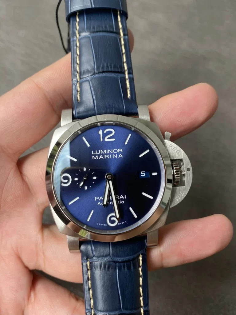 VSF沛纳海Luminor marina PAM1313 Blue Dial Blue Leather Strap