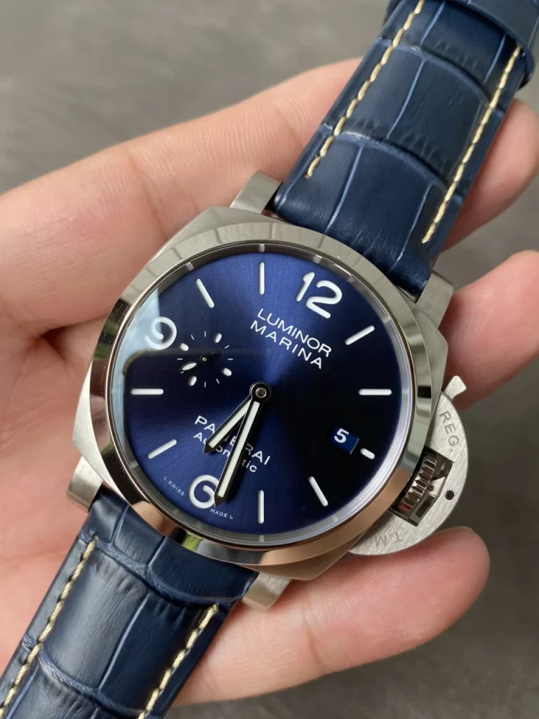 VSF沛纳海Luminor marina PAM1313 Blue Dial Blue Leather Strap