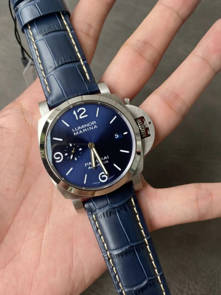 VSF沛纳海Luminor marina PAM1313 Blue Dial Blue Leather Strap