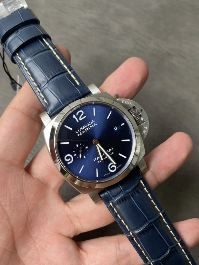 VSF沛纳海Luminor marina PAM1313 Blue Dial Blue Leather Strap